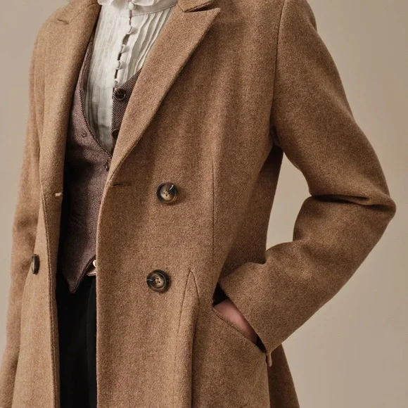 Linennaive The Roman Holiday 17 100% Wool Classic Coat - Picture 4 of 7